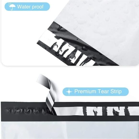 Poly Mailers Set of 10 Polymailers 14.5" x 19” White - Picture 3 of 5